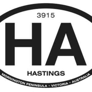 Hastings Victoria premium vinyl sticker for cars, caravans, boats and Mornington Peninsula enthusiasts