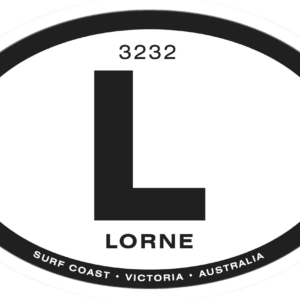 Lorne Great Ocean Road premium vinyl sticker for cars, caravans, boats and travel souvenirs