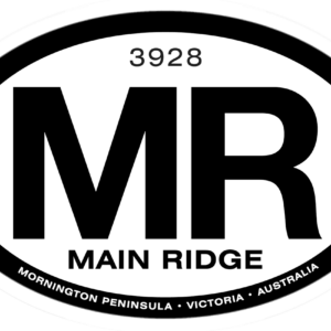 Main Ridge Mornington Peninsula locally designed Australian-made vinyl sticker inspired by Victoria's wine country