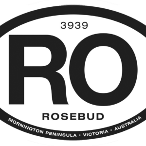 Rosebud Australian-made waterproof PVC vinyl sticker for 4WD, car, boat and caravan