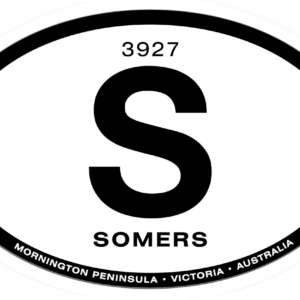 Somers Australian-made waterproof PVC vinyl sticker for 4WD, car, boat and caravan