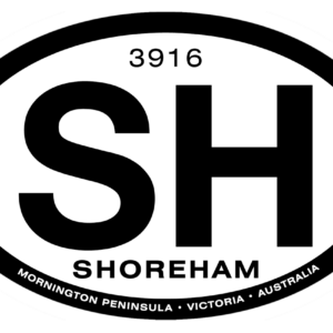 Shoreham Australian-made waterproof PVC vinyl sticker for 4WD, car, boat and caravan