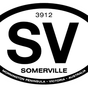Somerville Australian-made waterproof PVC vinyl sticker for 4WD, car, boat and caravan