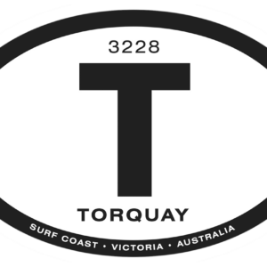 Torquay Australian-made waterproof PVC vinyl sticker for 4WD, car, boat and caravan