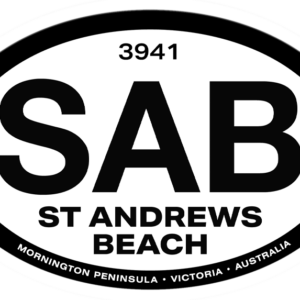 St Andrews Beach Australian-made waterproof PVC vinyl sticker for 4WD, car, boat and caravan
